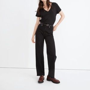Madewell perfect vintage wide leg jean BLACK size 28